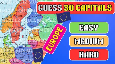 Europe Capital Cities Quiz | 30 capitals | Quiz - YouTube