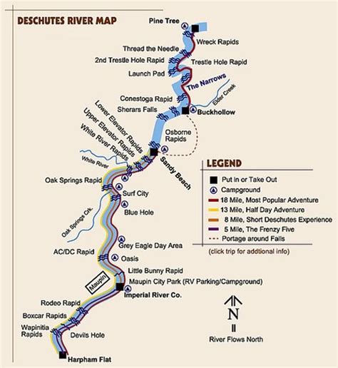 Deschutes River Rafting Map - Alexia Lorraine