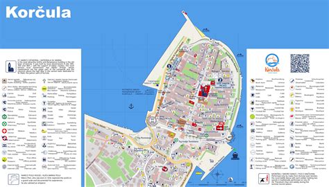 Korčula old town map - Ontheworldmap.com