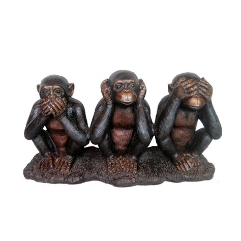 Three Wise Monkeys Bronze Statue | Outdoor Bronze