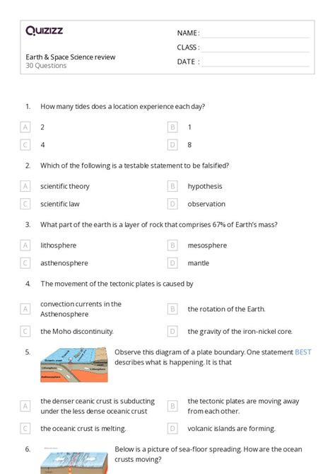 50+ Earth & Space Science worksheets on Quizizz | Free & Printable