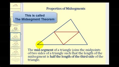 Introduction to the Midsegments of a Triangle - YouTube