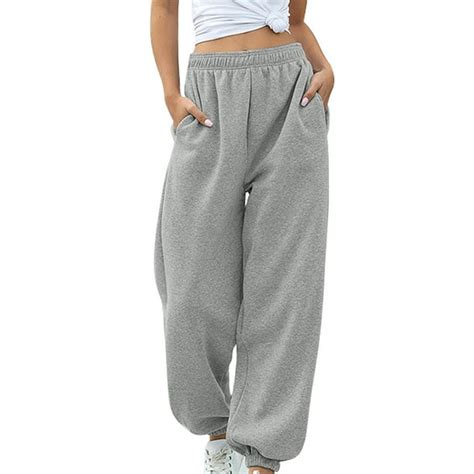 Wayren USA - Wayren USA Women's Casual Jogger Thick Sweatpants Cotton High Waist Workout Pants ...