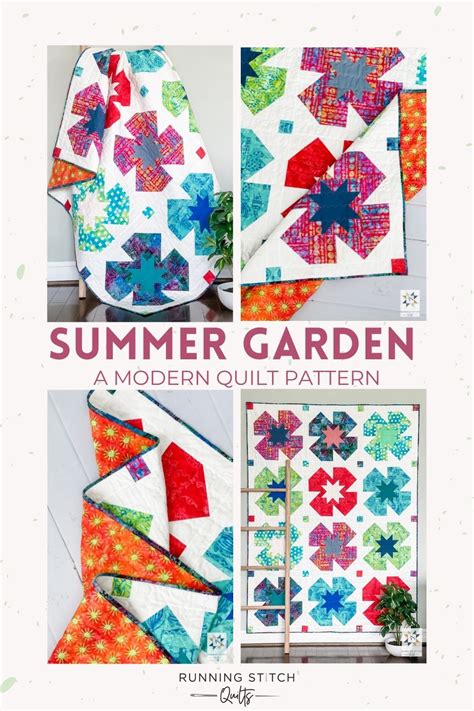 Summer Garden Quilt - The Batik One - Running Stitch Quilts