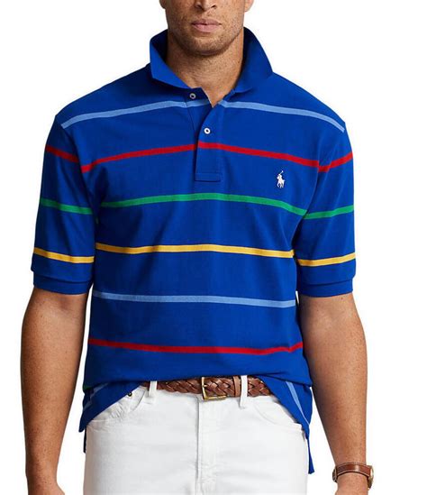 Polo Ralph Lauren Big & Tall Classic-Fit Striped Short Sleeve Mesh Polo ...