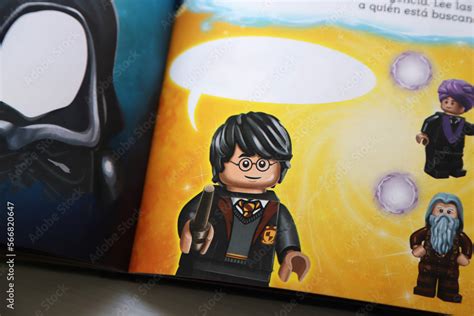 Book of Harry Potter with Lego characters. Toy. Doll. Book illustrated ...