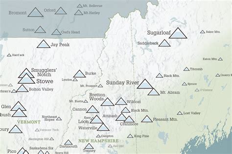 Northeast Ski Resorts Map 24x36 Poster - Best Maps Ever