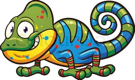 Cartoon chameleon. Vector clip art ... | Stock vector | Colourbox