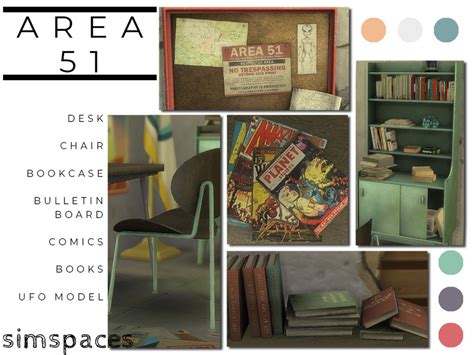 The Sims Resource - Area 51 office set