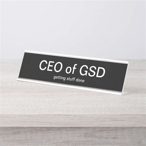 Funny Office Desk Name Plate Executive Gift | Zazzle | Desk name plates, Office desk name plates ...