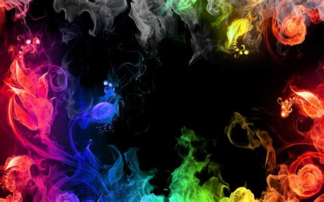 Corner Colorful Smoke Backgrounds