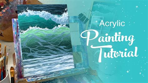 ocean acrylic painting tutorial - Yuette Driver