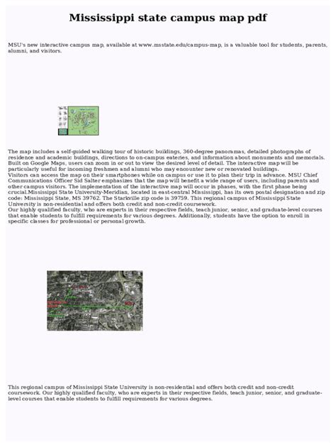 Fillable Online Mississippi State debuts new interactive campus map ...