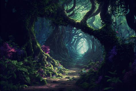 Enchanted Forest Wall Art Enchanted Forest Printable Digital Art ...