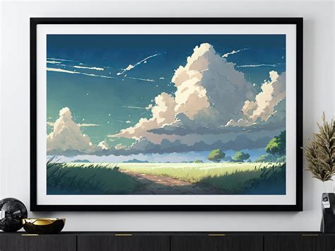 Anime Landscape Wall Art, AI Generated Digital Download, Printable Posters and Prints, Kawaii ...