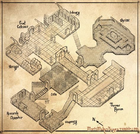 Marti Makes things. — Made a Isometric dungeon map, for D&D, pathfinder...