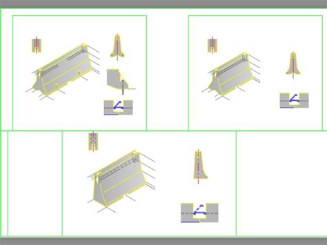 New jersey type concrete barrier in AutoCAD | CAD (252.91 KB) | Bibliocad