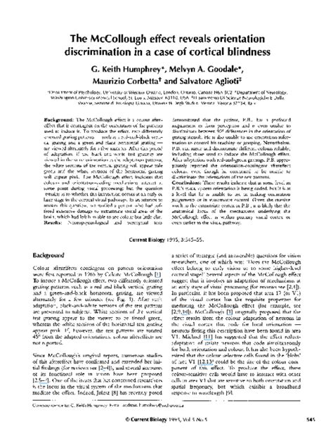 (PDF) The McCollough effect reveals orientation discrimination in a ...