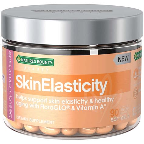 Nature's Bounty® SkinElasticity Dietary Supplement with Vitamin A + FloraGLO, Helps Support Skin ...