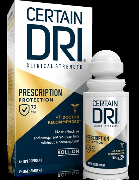 Clinical Strength Antiperspirant - Roll On Deodorant - Certain Dri