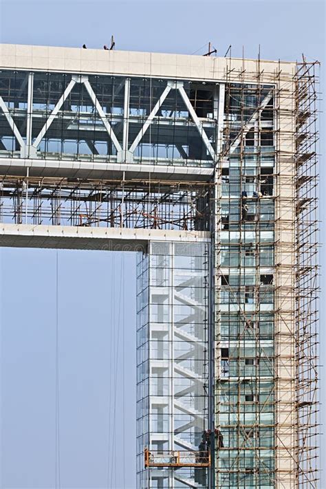 Skyscraper Under Construction, China Stock Photo - Image of asia ...