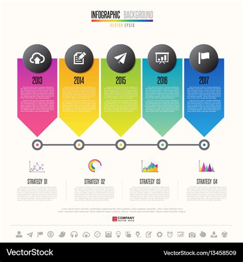 Timeline infographics design template Royalty Free Vector