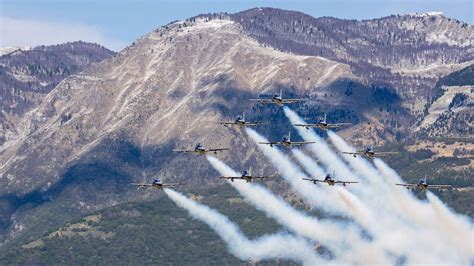 Frecce Tricolori soar over Aviano