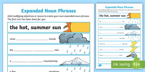 Expanded Noun Phrases Worksheet to Support the Teaching of Lila and the Secret