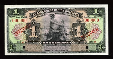 Bolivia $1 Bolivian Boliviano banknote 1911 Mercury|World Banknotes & Coins Pictures | Old Money ...