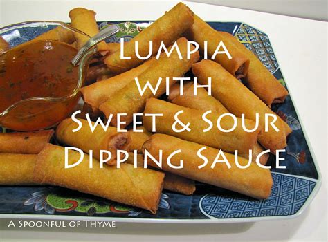 Lumpia with Sweet and Sour Dipping Sauce