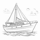 Free Yacht coloring Pages – Coloring Corner sketch template