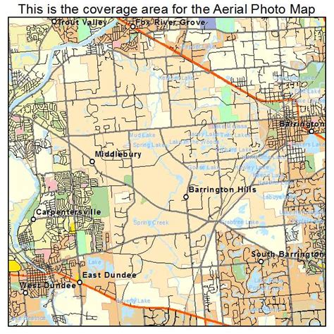 Aerial Photography Map of Barrington Hills, IL Illinois