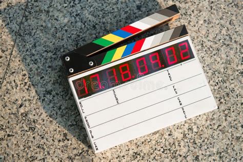 Digital clapper board stock photo. Image of cinematography - 45730502