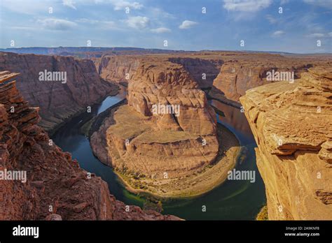 Aerial shot of Grand Canyon, Horseshoe Bend and Colorado river ...