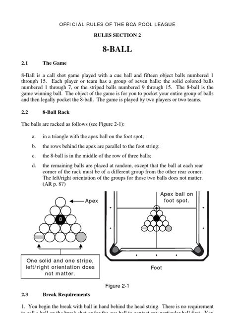 8Ball Rules | Leisure | Ball Games