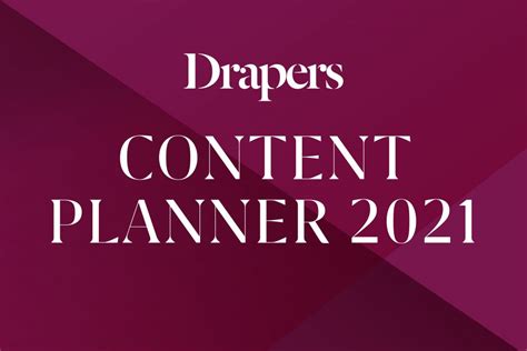 Drapers 2021 content schedule