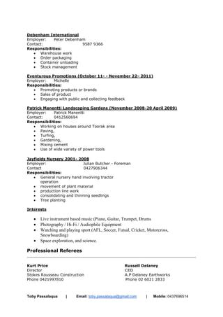 Toby Passalaqua Resume | PDF