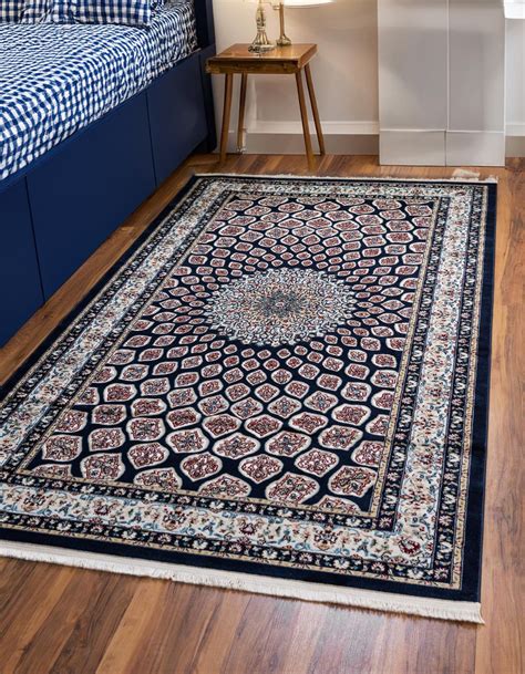 Navy Blue 10' x 13' Nain Design Rug | Rugs.ca