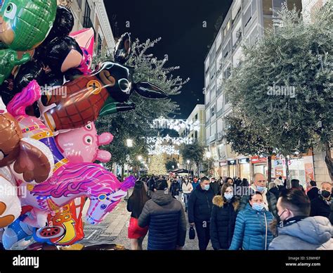 Salerno Christmas lights Stock Photo - Alamy