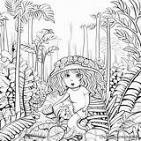 Moss Coloring Page sketch template