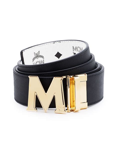 MCM Reversible Visetos Saffiano Leather Belt | Mens belts, Saffiano leather, Belt