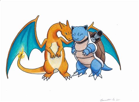 Blastoise and Charizard by BronzeDragon11 on DeviantArt