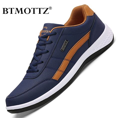 Leather Men Shoes Luxury Brand England Trend Casual Shoes Men Sneakers Italian Breathable ...