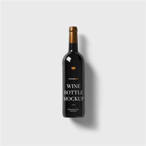 Wine Bottle Free Mockup - Free Mockup World