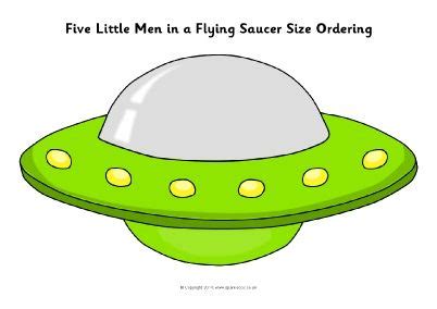 Five Little Men and Flying Saucers size ordering (SB11025) - SparkleBox | Flying saucer, Little ...