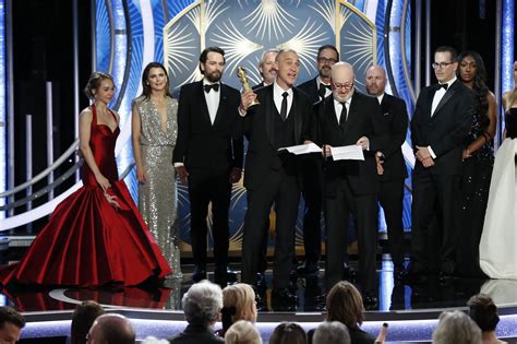 Joe Weinberg from “The Americans” accepts the award for the Best Television Series Golden Globe ...