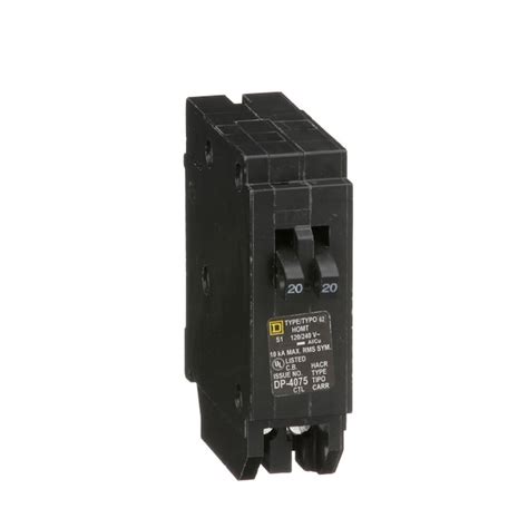 Square D Homeline 20-amp/20-amp 1-Pole Tandem Circuit Breaker HOMT2020CP at Lowes.com