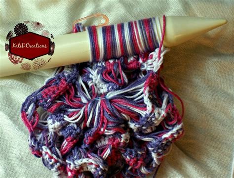 Broomstick Lace in a Round Tutorial - KatiDCreations | Broomstick lace ...