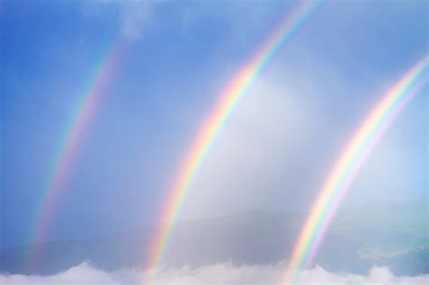 Rare Triple Rainbow Stock Photo - Download Image Now - iStock