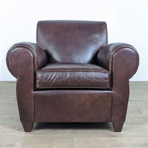 Pottery Barn Leather Chair - AptDeco